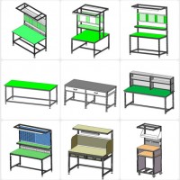 Workshop Assembly Line Working Table Drawer Storage Workstation Lab Steel Anti Static Computer Repai