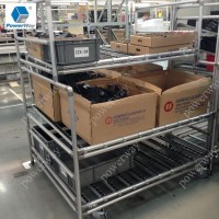 Powerway Production Line Storage Lean Pipe Shelf Aluminum Racking System