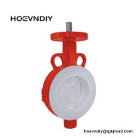 High Quality Fluorine Lined Butterfly Valve Wafer Type