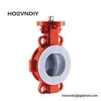 Ductile Iron  Stainless Steel  Carbon Steel Material Lined Butterfly Valve