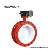 PTFE  PFA and FEP Lined Butterfly Valve Flanged Type
