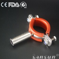 Stainless Steel Sanitary Pipe Fitting Pipe Holder Pipe Clips with Rubber