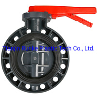 High Quality Plastic Butterfly Valve UPVC Pipe Wafer Butterfly Valve UPVC Worm Gear Butterfly Valve