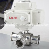 Ss316L Electric Triclamp 3 Piece Ball Valve for Food Beverage Industry