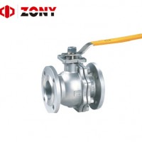 2PC SS304 Flanged Ball Valve Stainless Steel