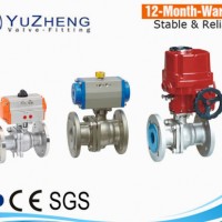 Industry Stainless Steel 2PC Flange Ball Valve with Pneumatic Actuator