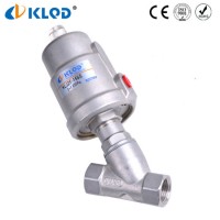 Hot Sell Dn15 Stainless Steel Pneumatic Angle Seat Piston Valve for Air Water Steam