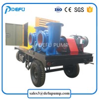 Diesel Engine Driven Large Flow Water Mix Flow Pump with Trailers