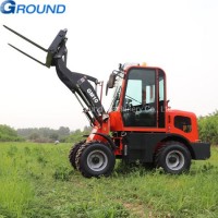 Red Color 1ton small avant articulated tractor loader for garden landscaping