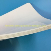 6.0mm White PVC Conveyor Belt Glossy Smooth Suface for Sugar Industry
