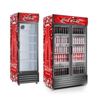 Drinks Upright Display Commercial Supermarket Showcase Fridge Glass Door Refrigerator Cola Juice Coo