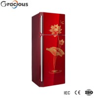 398L Direct Cooling Frameless Glass Panel Colorful Refrigerator