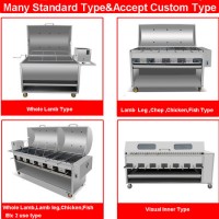 Customized Stainless Steel Meat Mutton Chicken Fish Pig Roast Kebab BBQ Grill