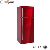 358L Top Freezer Refrigerator Frameless Glass Panel Colorful Door