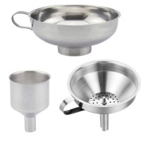 Funnel Durable Stainless Steel Kitchen Funnels with Strainer-Ideal for Transferring of Spices Liquid