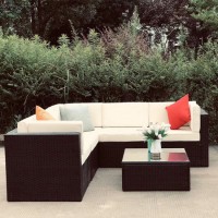 Outdoor Patio Furniture Garden Rattan Wicker Modular Sectional Sofa Set