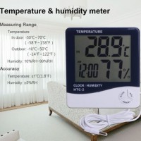 Indoor and Outdoor Dual Temperature Display Thermohygrometer High Precision Electronic Thermometer w