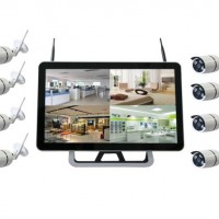 8CH 720p WiFi Wireless Surveillance NVR Kit System P2p Onvif CCTV IP Camera