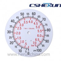 From 1 Inch to 10 Inch Pressure Gauge Dial Plate