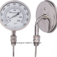 Bimetallic Thermometer Stainless Steel Case and Sensor