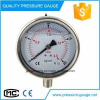63mm Stainless Steel Oil Filled Pressure Gauge Manometer