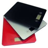 Tempered Glass Precision Kitchen Scale with Tare Function  LCD Display for Cooking  Food Portion  Ba