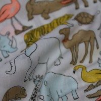 Cotton Plain Animal Print Suitable for Clothing