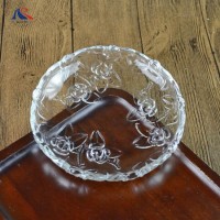Restaurant Glass Dish 6.3 Inch Dinner Plate for Wedding Decoration