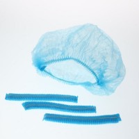 Blue and White Medical Headgear with Elastics Non Woven Disposable Doctor Cap/Hats/Headgears