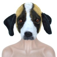 Half face dog party mask for kids age 6-18