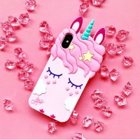 Unicorn iphone case Cute Horse with Long Eyelash for Girls