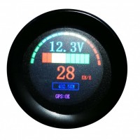 GPS speedometer, distance, battery charge state FSCL