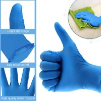 Wholesale 100% blue nitrile gloves