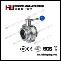 Stainless Steel Sanitary Food Manual Clamp Butterfly Valve Water Treatment (HW-BFV 1002)