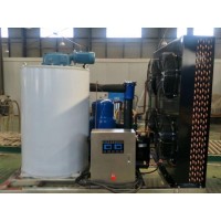 PLC Controlled 3000kgs Flake Ice Machine for Fish Frozen and Display