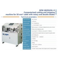 Bzw-882dh50+X Computerized Cutting and Stripping Machine for 50 Sqmm Cable with Rotary and Double Bl