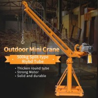 Mini 360 Degree Rotating Lifting Construction Material Hoist Truck Crane