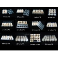 Plastic Packaging Disposable Plastic Chicken Egg Tray 4/6/8/10/12/15/18/24/30 Holes Slots