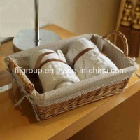 Customized Eco-Friendly Handmade Wicker Storage Basket in Rectangular Shape