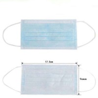 Disposable Non-Woven Protective 3 Ply Facial Face Mask with Ear Loop Fast Delivery