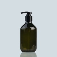 10oz Pet Plastic Green Transparent Color Personal Care Products Packaging Bottle with Lotion Pump