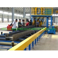 Horizontal H Beam Submerged Arc Saw Welding Assembly Welding Steel Structure Production Line