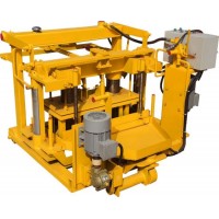Concrete Cement Hollow Manual Small Brick Machine Qm4-28 Fly Ash Low Cost Movable Easy Operate Home