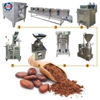 Cocoa Bean Roasting Grinding Machine Production Line Cocoa Powder Processing Plant