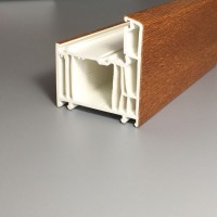 Golden Oak Foil Laminated PVC Profile UPVC Windows