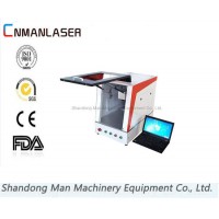 20W Fiber Laser Marking Machine for Logo Printing Craft Gifts Metal Plastic Pattern Mark with Comput