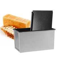 High Precision Aluminum Alloy Non Stick Square Loaf Pan Toast Bread Box Baking Tray