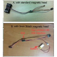 Free Shipping Msr Smallest Magnetic Card Reader Msr009 with 3mm Head Track1  Track2  Track3 for Lo&H