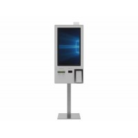 Countertop Touchscreen Queue Bank Restaurant Menu Hotel Self Service Ordering Kiosk Service with Car