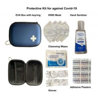 Protective Kit with Mask  Hand Sanitizer and Wipes